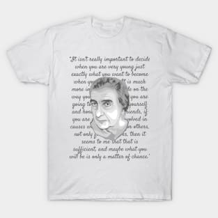 Golda Meir Portrait and Quote T-Shirt